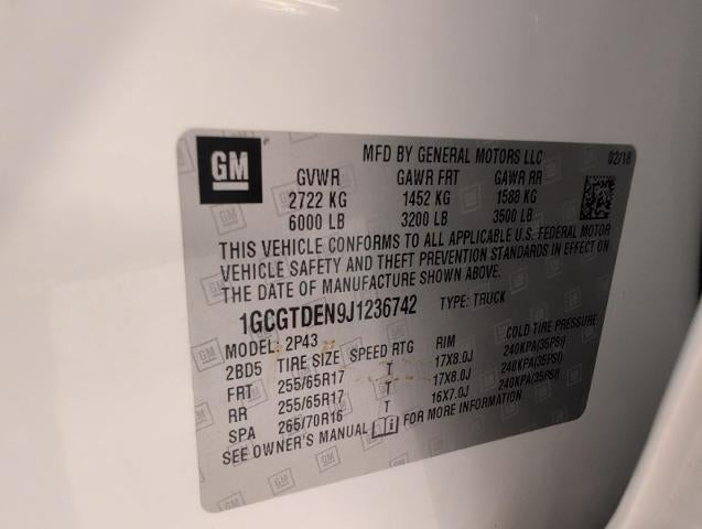 2018 Chevrolet Colorado 4WD Z71