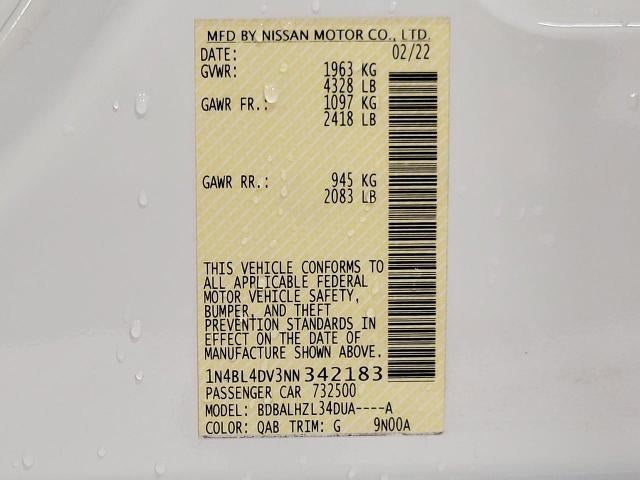 2022 Nissan Altima SV FWD