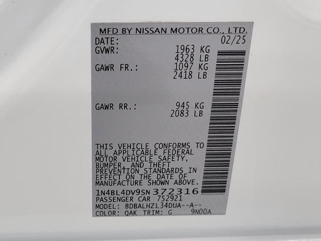 2025 Nissan Altima SV FWD