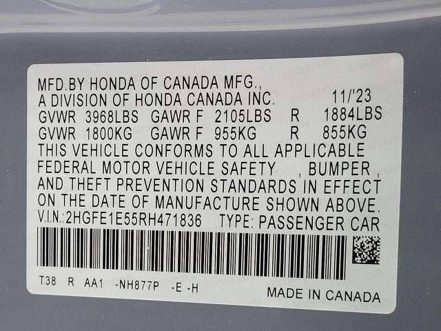 2024 Honda Civic Si Sedan