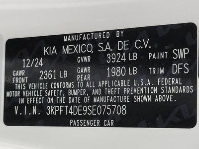 2025 Kia K4 LXS