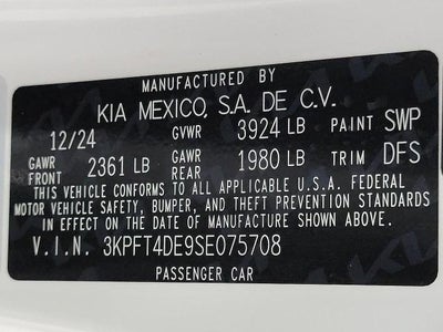 2025 Kia K4 LXS