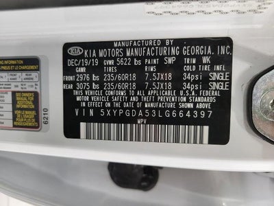 2020 Kia Sorento 3.3L LX